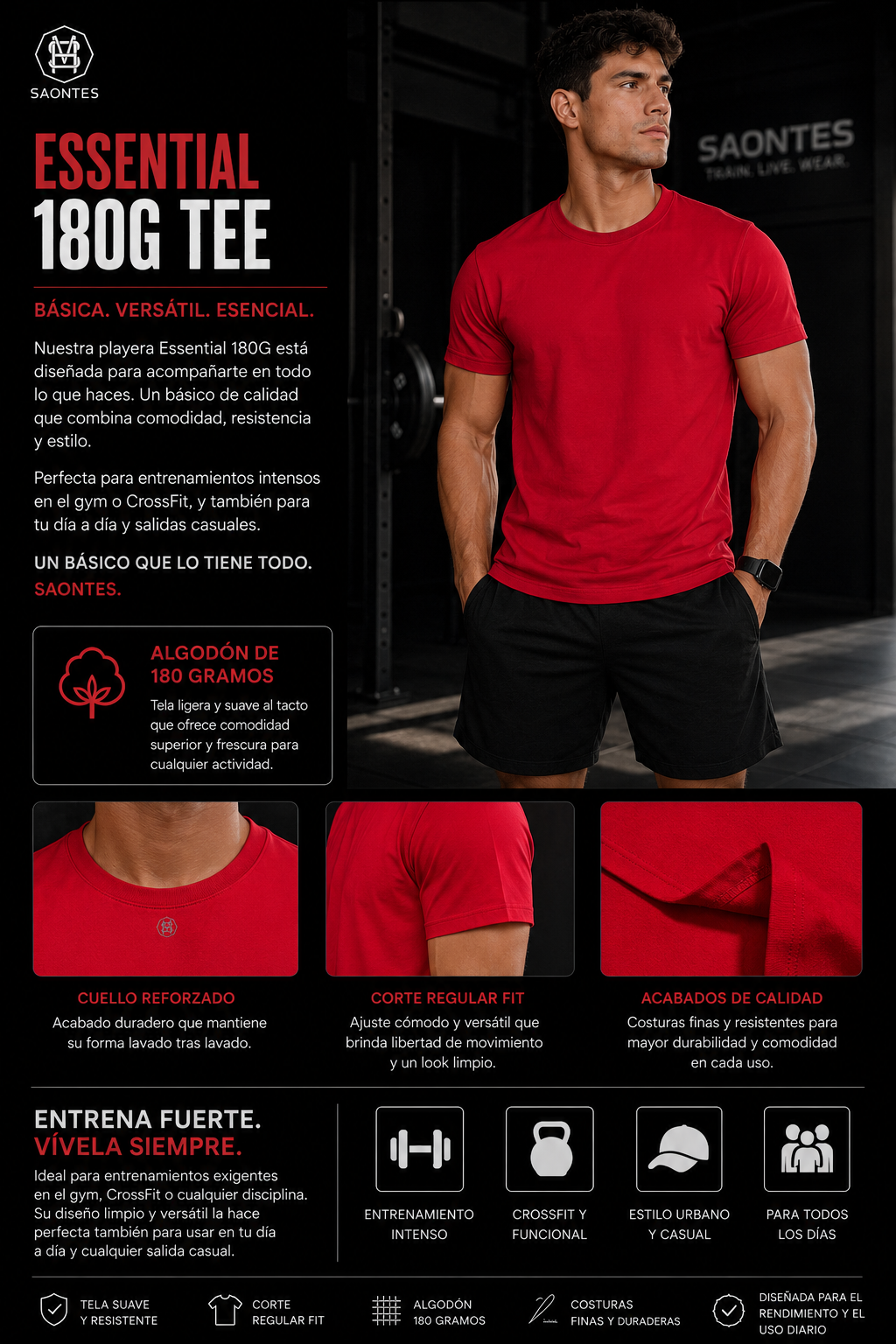 Playera Essential 180G – Regular Fit - Image 5