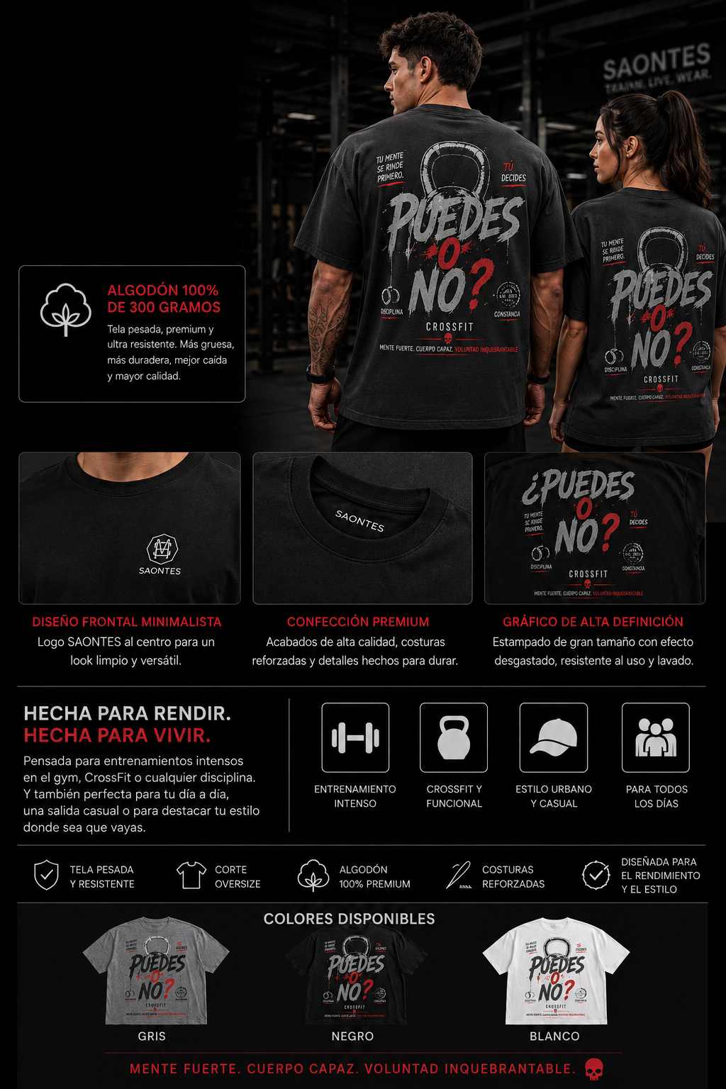 PLAYERA OVERSIZE “¿PUEDES O NO?” - Imagen 4